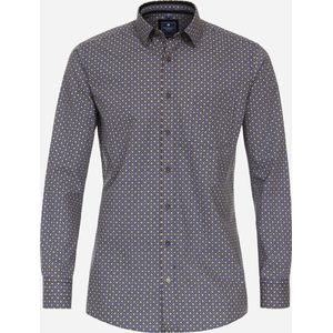 3 voor 99 | Redmond comfort fit overhemd, popeline, geel dessin