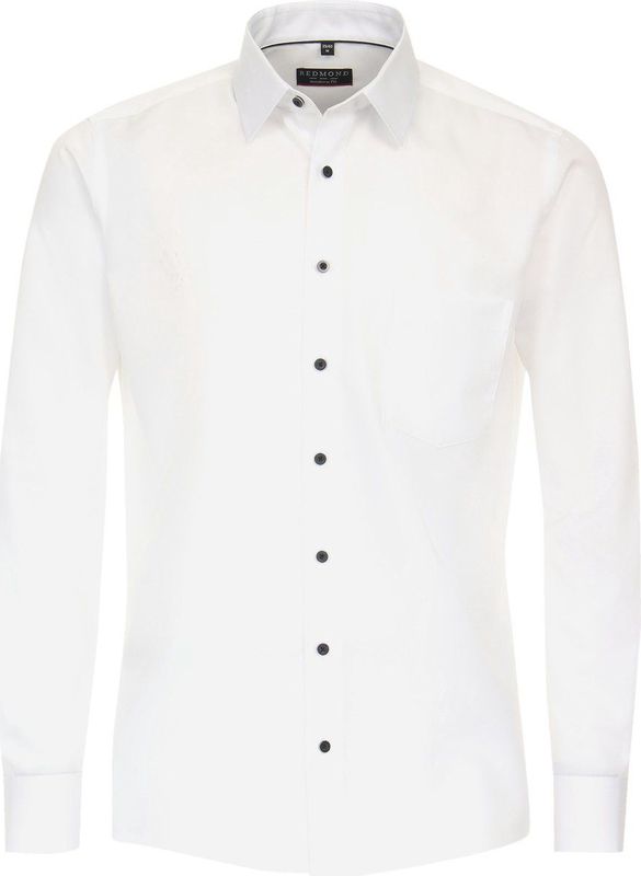 Redmond - Modern Fit - Overhemd - Wit - Strijkvriendelijk