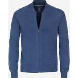 Redmond - Heren Vest - Blauw - 100% Katoen - Licht Getailleerd, Rits Sluiting, Middeldik