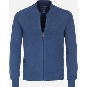 Redmond - Heren Vest - Blauw - 100% Katoen - Licht Getailleerd, Rits Sluiting, Middeldik