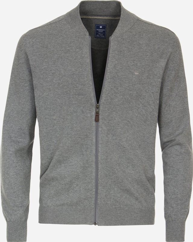 Redmond heren vest katoen - opstaande kraag - grijs (middeldik)