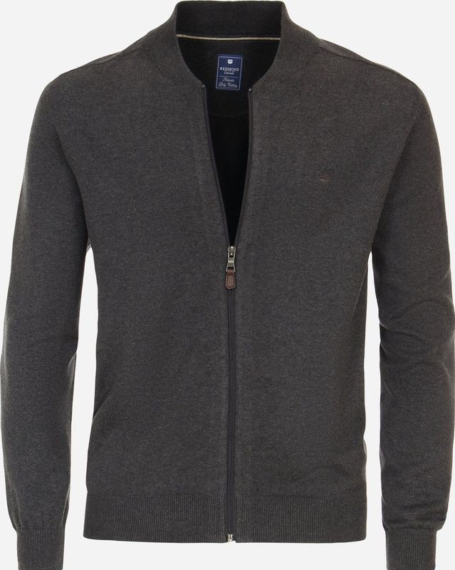 Redmond heren vest katoen - opstaande kraag - grijs (middeldik)