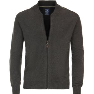 Redmond - Heren Vest - Grijs - Katoen - Opstaande Kraag - Middeldik