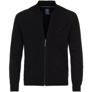 Redmond - Heren Vest - Zwart - Katoen - Opstaande Kraag - Middeldik