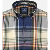 3 voor 99 | Redmond comfort fit overhemd, popeline, blauw geruit