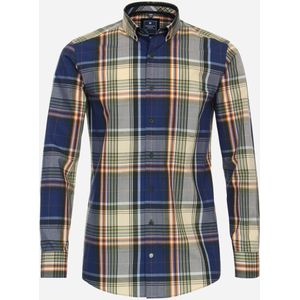 3 voor 99 | Redmond comfort fit overhemd, popeline, blauw geruit