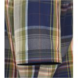 Redmond - Comfort Fit Overhemd - Blauw Geruit - Korte Mouw - Popeline