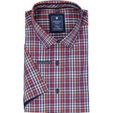 Redmond - Overhemd - Rood Geruit - Korte Mouw - Strijkvriendelijk
