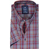 Redmond - Overhemd - Rood Geruit - Korte Mouw - Strijkvriendelijk