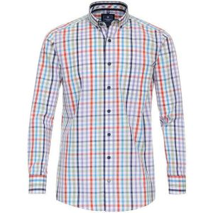 3 voor 99 | Redmond comfort fit overhemd, popeline, blauw geruit