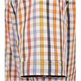 Redmond comfort fit overhemd - korte mouw - popeline - geel geruit - Strijkvriendelijk - Boordmaat: 39 - 40