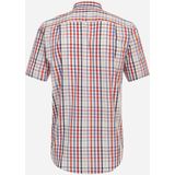 3 voor 99 | Redmond comfort fit overhemd, korte mouw, popeline, rood geruit
