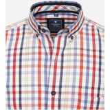 3 voor 99 | Redmond comfort fit overhemd, korte mouw, popeline, rood geruit