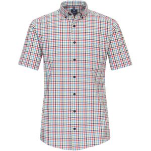 3 voor 99 | Redmond comfort fit overhemd, korte mouw, popeline, rood geruit