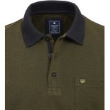 Redmond regular fit heren polo, structuur, groen