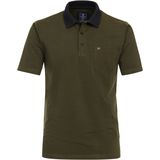 Redmond regular fit heren polo, structuur, groen