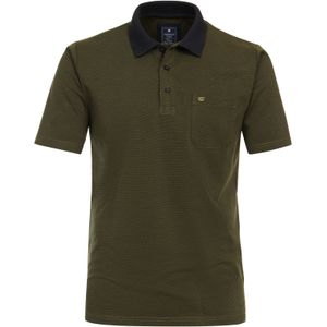 Redmond regular fit heren polo, structuur, groen