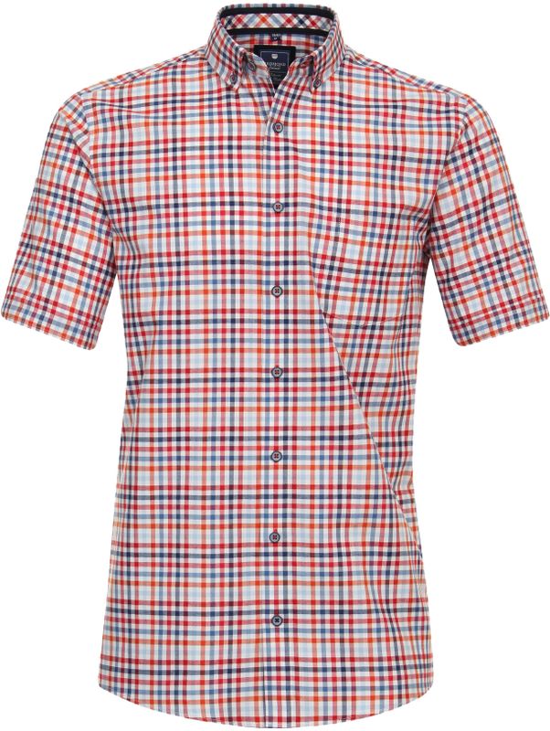 Redmond Overhemd Korte mouw rood/blauw