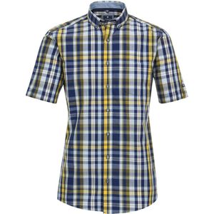 Redmond - Comfort Fit Overhemd - Korte Mouwen - Blauw - Poplin - Easy Iron