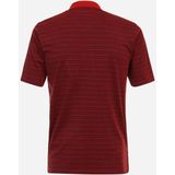 Redmond - Regular Fit - Polo - Rood Gestreept - Korte Mouwen - Pique Kwaliteit