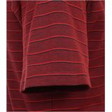 Redmond - Regular Fit - Polo - Rood Gestreept - Korte Mouwen - Pique Kwaliteit