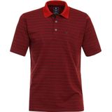 Redmond - Regular Fit - Polo - Rood Gestreept - Korte Mouwen - Pique Kwaliteit