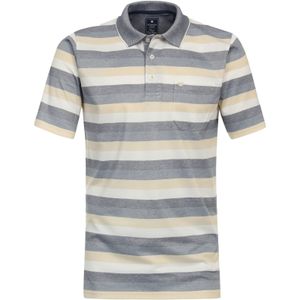 Redmond regular fit heren polo, pique, blauw gestreept