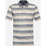 Redmond regular fit heren polo, pique, blauw gestreept
