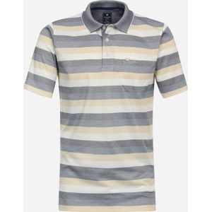 Redmond regular fit heren polo, pique, blauw gestreept