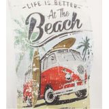 Redmond regular fit T-shirt, korte mouw O-hals, wit (met print)