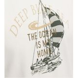 Redmond regular fit T-shirt, korte mouw O-hals, wit (met print)