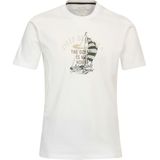 Redmond regular fit T-shirt, korte mouw O-hals, wit (met print)