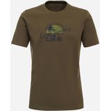 Redmond regular fit T-shirt, korte mouw O-hals, groen (met print)