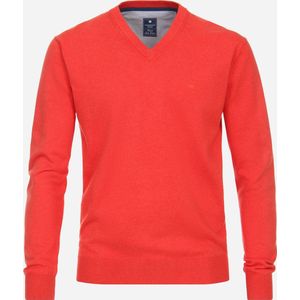 Redmond heren trui katoen, V-hals, rood (middeldik)