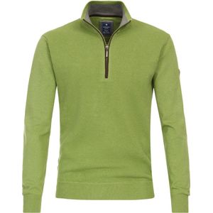 Redmond heren schipperstrui katoen - opstaande kraag - groen (middeldik)