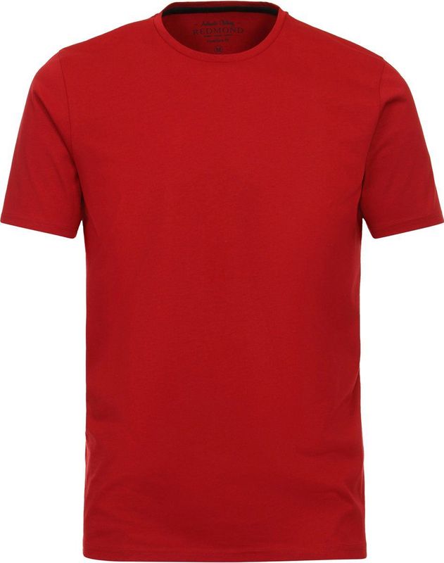 Redmond - T-shirt - Rood - Regular Fit - Korte Mouw - O-hals
