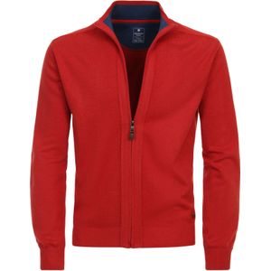 Redmond heren vest katoen, opstaande kraag, rood (middeldik)