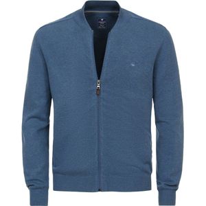 Redmond - Heren Vest - Blauw - Katoen - Opstaande Kraag