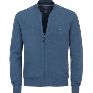 Redmond - Heren Vest - Blauw - Katoen - Opstaande Kraag