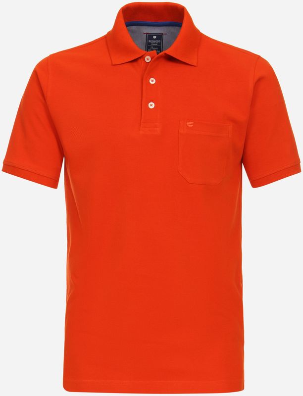 Redmond regular fit heren polo, pique, oranje