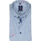 Redmond - Oxford - Overhemd - Blauw - Korte Mouwen - Strijkvriendelijk