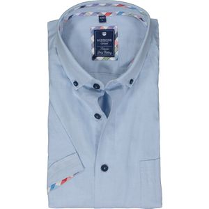 Redmond - Oxford - Overhemd - Blauw - Korte Mouwen