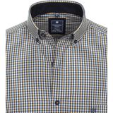 Redmond - Comfort Fit Overhemd - Blauw Geruit - 100% Katoen - Strijkvriendelijk