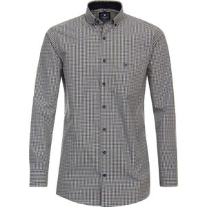 Redmond - Comfort Fit Overhemd - Blauw Geruit - 100% Katoen - Strijkvriendelijk