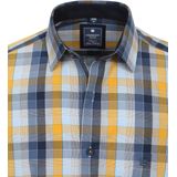 Redmond - Comfort Fit - Overhemd - Blauw Geruit - Strijkvriendelijk