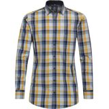 Redmond - Comfort Fit - Overhemd - Blauw Geruit - Strijkvriendelijk