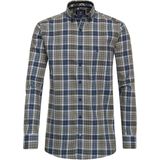 Redmond - Comfort Fit Overhemd - Blauw - Twill - Lange Mouwen