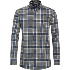 Redmond - Comfort Fit Overhemd - Blauw - Twill - Lange Mouwen