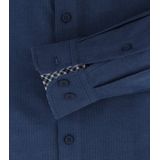 Redmond - Casual - Overhemd - Blauw - 100% Katoen, Lange Mouw, Button-Down Kraag, Met Borstzak