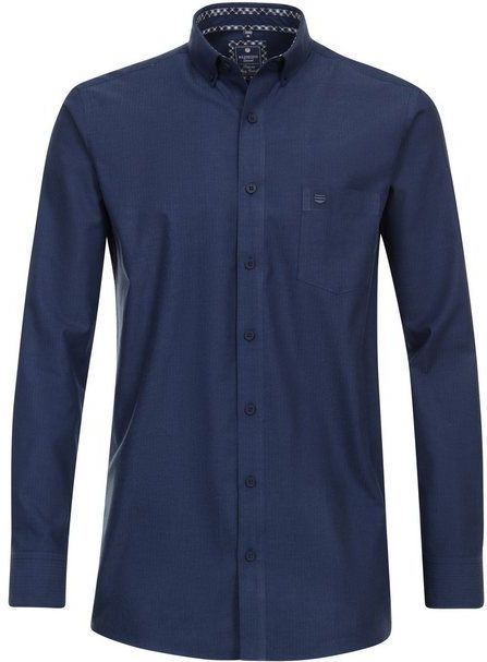 Redmond - Casual - Overhemd - Blauw - 100% Katoen, Lange Mouw, Button-Down Kraag, Met Borstzak